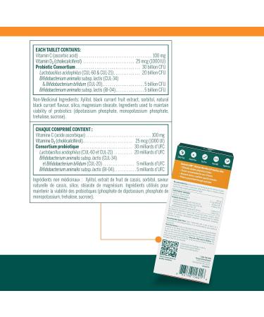 Genestra Brands HMF Immune | Shelf-Stable Probiotic Formula | 25 Chewable Tablets | Natural Black Currant Flavour - Buy Online on GoSupps.com