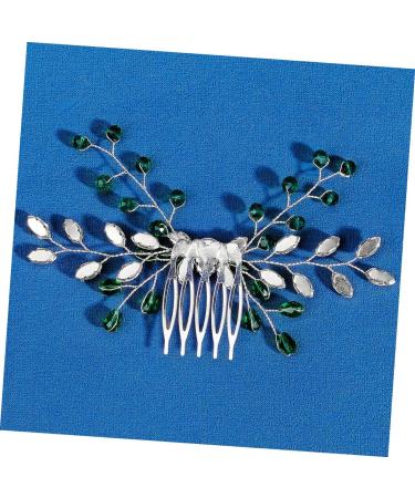 Didiseaon Green Hair Comb for Girls Formal Hair Accessories for Women Bridal Hair Clips Rhinestone Hair Combs Hair Accessories for Girls Hair Topper Bride Crystal Simple Decorate - Buy Online on GoSupps.com