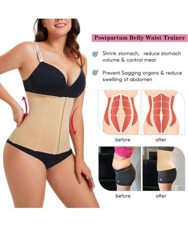 LODAY 2 in 1 Postpartum Recovery Belt Body Wraps - Tighten Loose Skin - Beige Hook Small - Buy Online on GoSupps.com