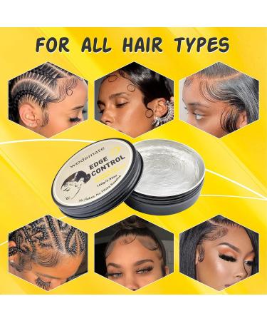 UIIOPJIOM Edge Control Wax for Women - Strong Hold Non-greasy Smoother for Black Hair - 4oz Edge Gel with Brushes and Elastic Bands - Buy Online on GoSupps.com