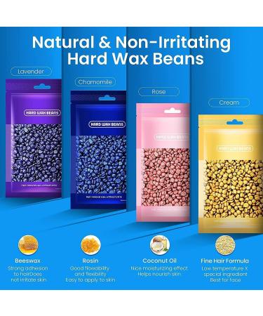 Waxing Kits Wax Full Kit Wax Warmer Hair Removal Kit with 4 * 100g Hard Waxing Beads & 30 Waxing Sticks Home Use for Bikini/Eyebrows/Face - Wax Kit Home Waxing Kit for Women/Men (Black) - Buy Online on GoSupps.com