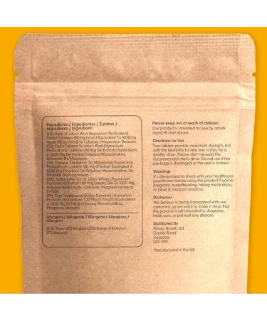 Fitness Health ST Johns Wort 1000MG Tablets | High Strength Supplement | Vegan Tablets & UK Made | High Strength St. John's Wort Supplement | (90 Tablets) 90 Count (Pack of 1) - Buy Online on GoSupps.com