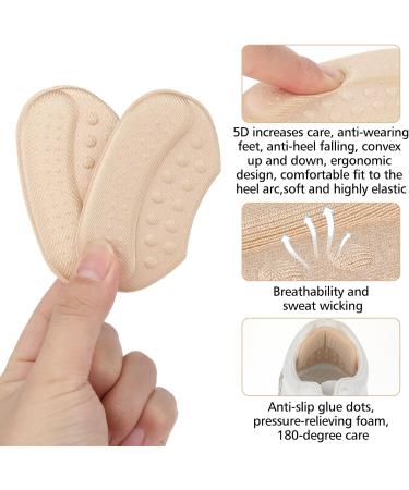 WLLHYF 2 Pairs Self-Adhesive Heel Pads for Shoe Repair and Comfort - Black/Skin Tone - Shoe Grips and Protectors for Women and Men - Buy Online on GoSupps.com