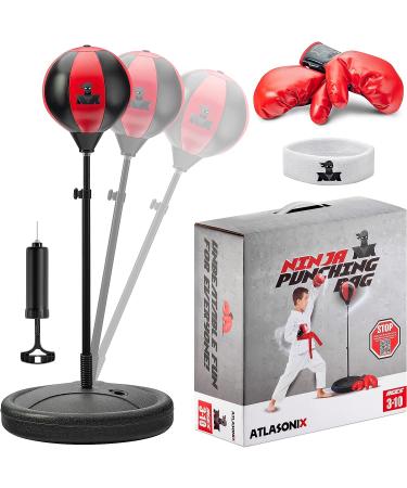 Atlasonix Kids Punching Bag Set with Gloves & Headband | Adjustable Boys & Girls Age 3-10 | Karate & Martial Arts Training - Buy Online on GoSupps.com