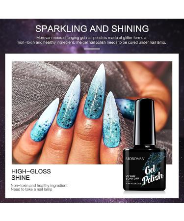 Morovan Cat-Eye Gel Nail Polish Kit - 6 Glitter 9D Magnetic Colors Set - Buy Online on GoSupps.com