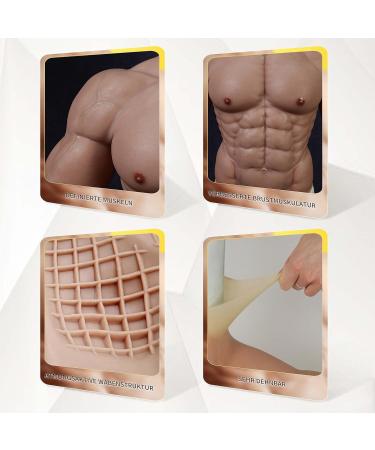 Buy Smitizen Silicone Muscle Suit for Men - Realistic Upper Body Cosplay Costume | Halloween & Carnival Ivory - Buy Online on GoSupps.com