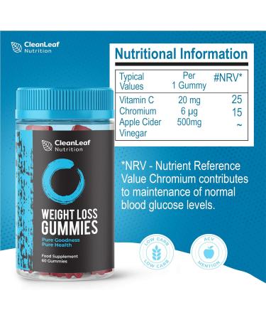 Strawberry Flavour Weight Loss Support Gummies - 60 Vegan Low Carb Gummies - Buy Online on GoSupps.com