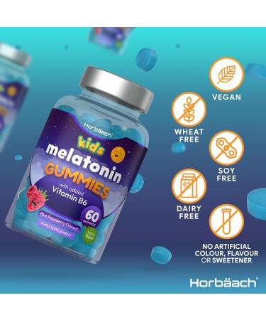 Melatonin Gummies for Kids | with Vitamin B6 | 60 Gums (2 Months) | Melatonin for Kids | Sleep Supplement | by Horbaach - Buy Online on GoSupps.com