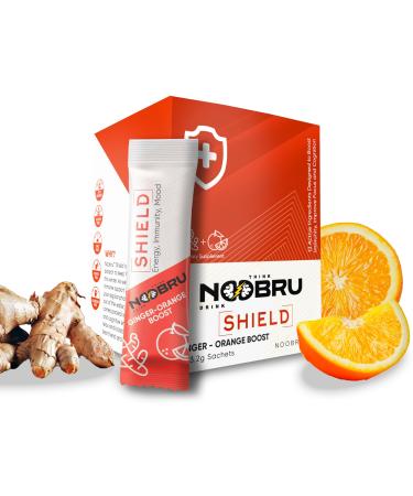 Noobru Shield with Vitamin C Powder and Ginger - Immune System Booster for Perfect Health Condition - Vitamins Blend for Your Body - Nootropic Food Supplements for Sharp Concentration and Quick Mind