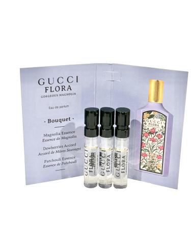 Gucci Flora Gorgeous Magnolia Sample Perfume Women EDP Spray 1.5 ml / 0.05 oz - set of 3 - Buy Online on GoSupps.com