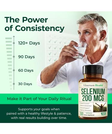 Selenium 200 mcg Capsules High-Potency Selenium Supplement for Thyroid Antioxidant & Immune Support Highly Bioavailable L-Selenomethionine Essential Mineral Supplements Vegan 100 Capsules - Buy Online on GoSupps.com