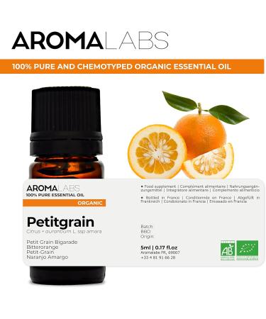 BIO PETITGRAIN Essential Oil 5mL - 100% Pure Natural Chemotyped - AROMA LABS (French Brand) - Buy Online on GoSupps.com