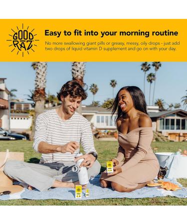 Good Raz Vitamin D Drops | Water-Soluble Liquid D3 | Non-GMO Kosher | Flavorless | 4-Month Supply - Buy Online on GoSupps.com