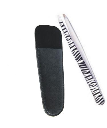 Pathfinder Technologies Professional Zebra Design Slanted tip Stainless Steel Tweezers. Comes with a Life time Guarantee ! - Buy Online on GoSupps.com