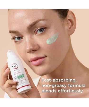 EltaMD UV Skin Recovery Face Sunscreen with Zinc Oxide All Mineral Safe for Sensitive Skin SPF 50 Green Tinted - Buy Online on GoSupps.com