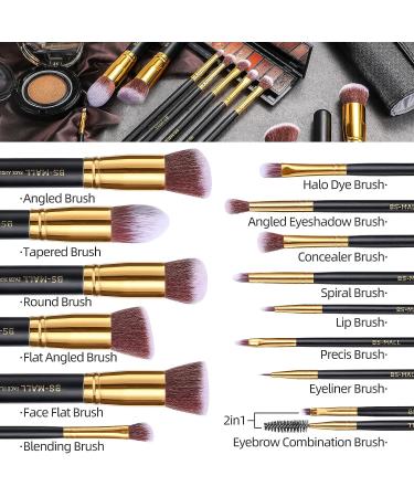 BS-MALL Premium Synthetic 14 Pcs Makeup Brush Set (F-Gold) - Foundation, Powder, Concealers, Eye Shadows - Buy Online on GoSupps.com