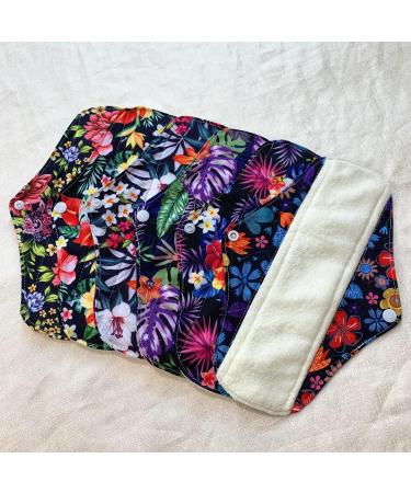 Organic Bamboo Menstrual Pads Set with Mini Wet Bag - 7 Reusable Light Flow Panty Liners for Eco-Friendly Periods - Buy Online on GoSupps.com