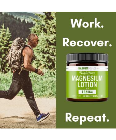 Magnum Solace Nighttime Magnesium Lotion with Arnica Soothing Relief & Relaxation Highly Concentrated Magnesium for Muscles & Joints Apply to Legs or Feet Before Bed Skin-Friendly - Buy Online on GoSupps.com
