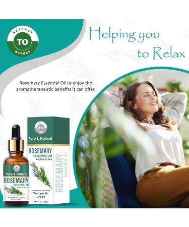 100% Pure Rosemary Essential Oil - Therapeutic Grade for Aromatherapy Hair & Skin Care - 1.01 fl oz - Buy Online on GoSupps.com