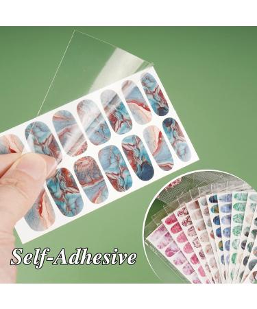 Marble Full Nail Wraps - 168 Pieces, Self-Adhesive Stickers for Gel Nails - Nail Decals for Women - Nail Art Decoration - Buy Online on GoSupps.com