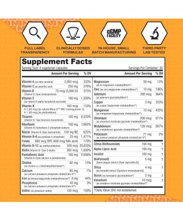 NutraBio Multisport for Men - Mens MultiVitamin - 33 Vitamins Minerals Micronutrients - Rich in Antioxidants - Supports Peak Athletic Performance Energy Metabolism (120 Vegetable Capsules) - Buy Online on GoSupps.com
