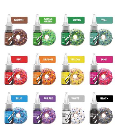 12 Color Oil Based Food Coloring for Chocolate & Candy - Cherrysea Edible Dye for Baking & Decorating - 0.35 Fl. Oz Bottles - Buy Online on GoSupps.com