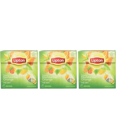 Lipton Green Tea Mandarin Orange 20 Sachets 36g - Pack of 3 - Buy Online on GoSupps.com