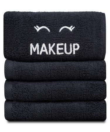 Bleach Safe Black Makeup Towels - Luxury Ultra Soft Cotton Face Washcloths for Makeup Removal - 6 Pack - Buy Online on GoSupps.com