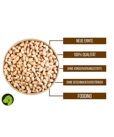 Premium Quality Unsalted Raw Pine Nuts - 100% Natural Skinless Pine Kernels (500g - 5kg) for International Shipping | Foodino - Buy Online on GoSupps.com