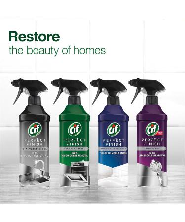 Cif Perfect Finish Oven and Grill 100% Grease Removal Specialist Cleaner Spray for Everyday Cleaning 435ML - Buy Online on GoSupps.com