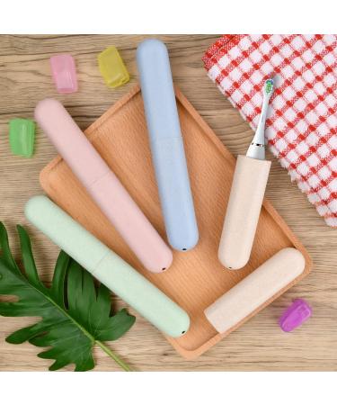 Naseom Portable Toothbrush Case - 4 Pack Travel Container with 5 Protective Toothbrush Head Covers for International Shipping - Buy Online on GoSupps.com