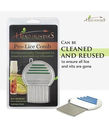 Head Hunters Naturals Pro Lice Comb - Professional Nit and Lice Removal for Kids and Adults - Buy Online on GoSupps.com
