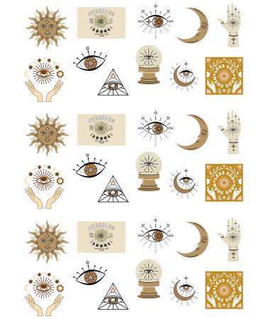 33 Stand Up CELESTIAL/BOHEMIAN Themed Edible Wafer Paper Cake Toppers Decorations - Buy Online on GoSupps.com