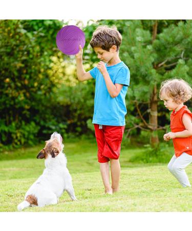 JSMTKJ Dog Frisbee Set - 4 Natural Rubber Flying Discs for Training & Play | Perfect Dog Toys in Orange Red Green Purple - Buy Online on GoSupps.com