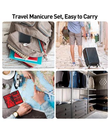 18-Piece MUIIGOOD Manicure Pedicure Set | Stainless Steel Nail Care Kit in Luxury PU Leather Case | Professional Grooming Tools for Men and Women - Buy Online on GoSupps.com