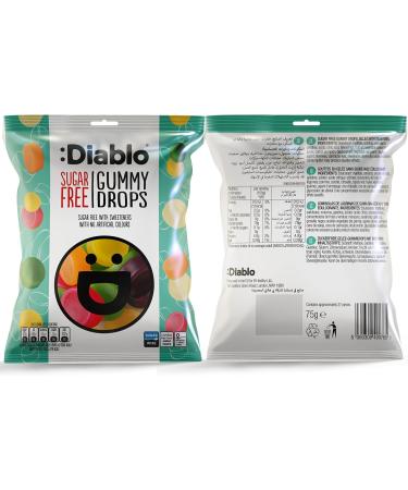 Diablo Gummy Drops |Sugar Free | Sweetened with Stevia | Gummy Sweets | Perfect for Gifting | 75g (Pack Of 3) - Buy Online on GoSupps.com