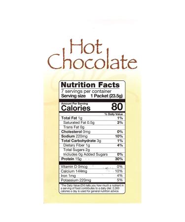 HealthSmart High Protein Hot Chocolate Drink - 15g Protein - Low Calorie, Low Carb, Low Fat - Aspartame Free - KETO Diet Friendly - 7 Count Box - Buy Online on GoSupps.com