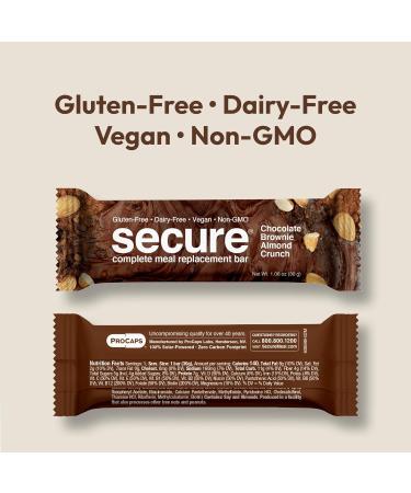 Andrew Lessman Secure Complete Meal Replacement Bars - Chocolate Brownie Almond Crunch - 12 Bar  - Buy Online on GoSupps.com