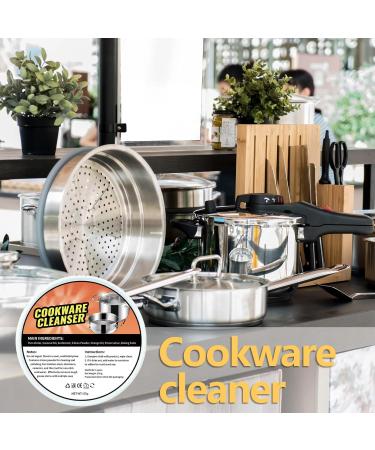 Cookware Cleaner | Polishing Stainless Steel Pan Cleaner Effective Kitchen Cleaner Powerful Oven Cleaner for Removes Calcium Lime Deposits Stubborn Rust Stains 100g set - Buy Online on GoSupps.com