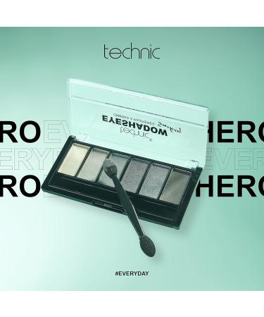 Technic Smokey Eyeshadow Palette - 6 Pigmented Matte & Shimmer Shades for Professional Smokey Eye Look - True Grey Silver and Charcoal Shades - Long Lasting Coverage - 7.2g (Pack of 1) - Buy Online on GoSupps.com
