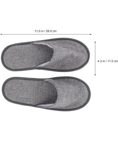 Healifty Slipper SPA Slippers Hotel Disposable Slippers Home Comfortable Slippers Unisex Guest Slippers For Travel Wedding Bridal Party Grey 20Pcs One Size Grey - Buy Online on GoSupps.com