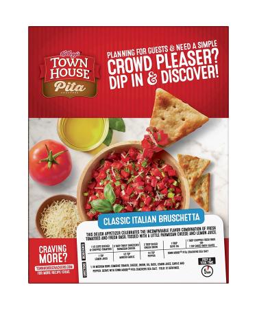 Town House Sea Salt Pita Crackers 9.5oz - Crunchy Baked Snack for Lunch (1 Box) - Buy Online on GoSupps.com