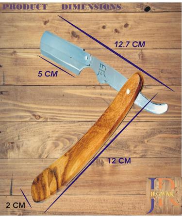 Premium Professional Straight Edge Razor with Natural Wood Scale - Durable Carbon Steel Blade + 100 Derby Blades for Ultimate Shaving Precision - Buy Online on GoSupps.com
