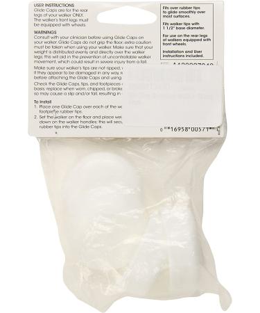 Medline Guardian Walker Glide Caps - Durable Replacement Tips for Walker Legs - Buy Online on GoSupps.com