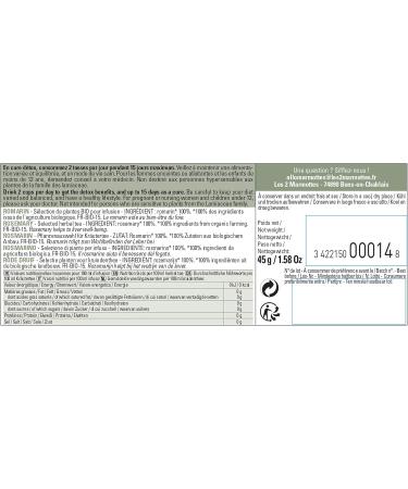  LES 2 MARMOTTES Les 2 Marmottes - Organic Rosemary Infusion 30 Bags - Mediterranean Flavors - Well-being and Relaxation - Range for the Pleasure of the Taste Buds - Made in France - No Added Flavors - 45g - Buy Online on GoSupps.com