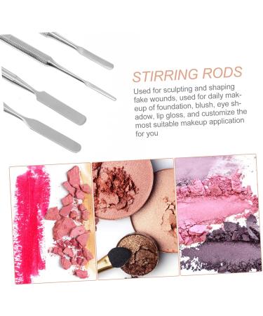 4 pi ces B tonnets M lange Maquillage Acier Inoxydable Outils Cosm tiques Doubles Embouts pour Manucure M lange Fond de Teint Blush Ombre Paupi res Couleur L vres Accessoires - Buy Online on GoSupps.com