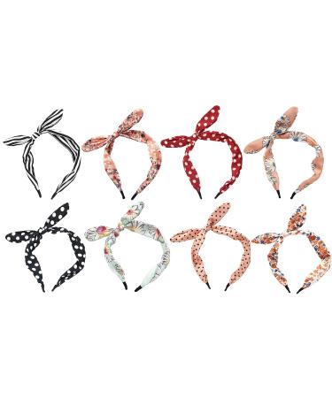 Qiabao Womens 5 Pack Assorted Bow Tie Hard Headband Hair Bands - Buy Online on GoSupps.com