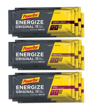PowerBar Energize Original  The Original Energy Bar for Endurance & Team Sports Athletes  Fueling Champions for 30+ years: 12 x 55g Bars - Variety Pack Original 12 Count (Pack of 1)