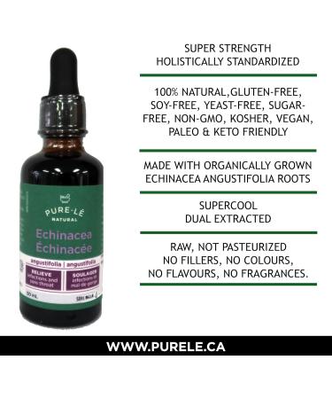 Echinacea Angustifolia Root Super Strength Holistically Standardized Fluid Extract 50ml - Buy Online on GoSupps.com