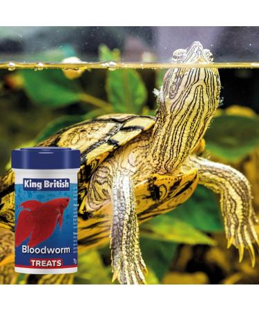 King British - Red Larvae for Fish and Turtles 7 g: Natural complementary food for aquarium fish and turtles. High protein content promotes color and development - Buy Online on GoSupps.com